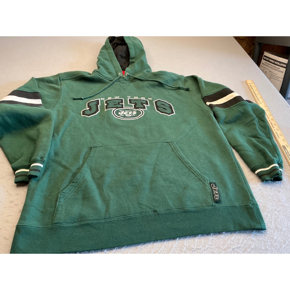 NFL‎ Vintage New York Jets Hoodie Embroidered Graphic Green Size M Streetwear